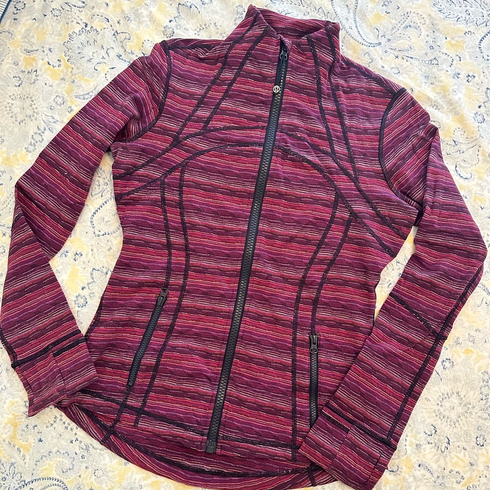 Lululemon Regal Plum Space-dye Define Zip Up Jacket Size 10 Excellent Pre-Owned